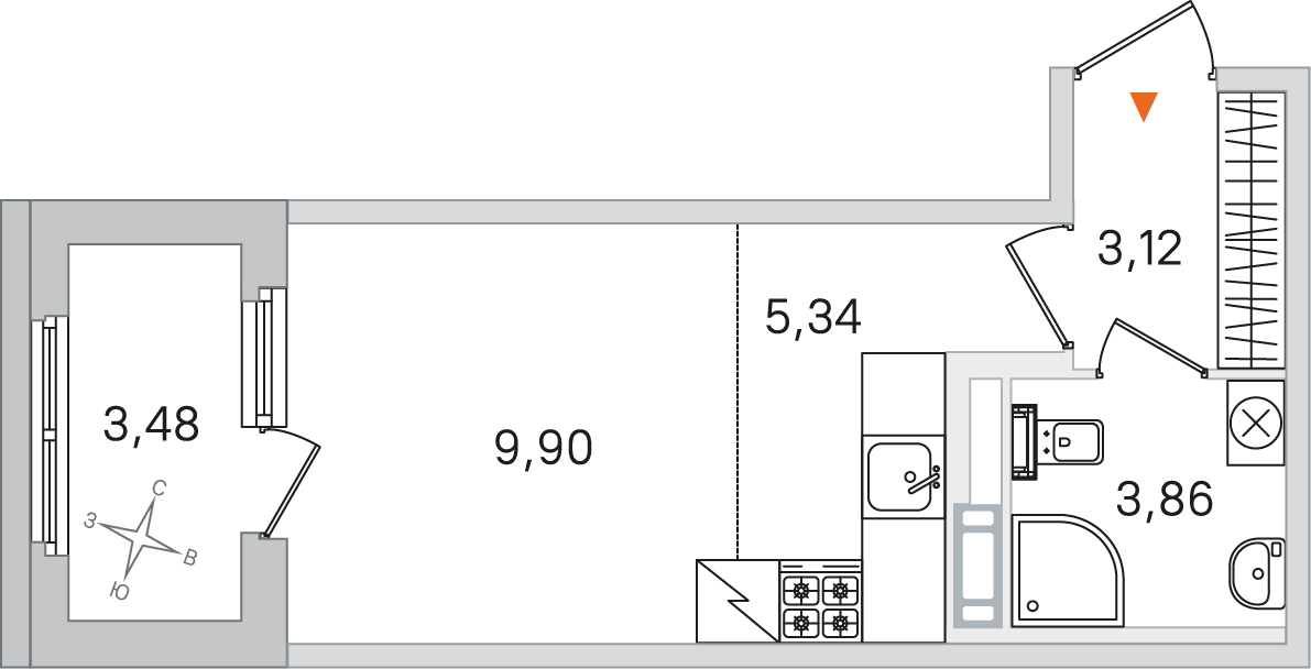 Планировка Студия 6