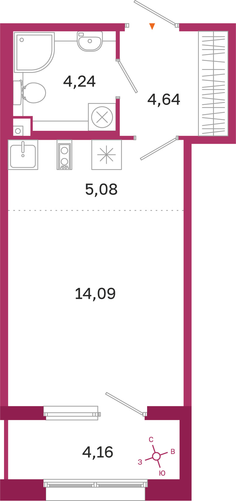 Планировка Студия 6