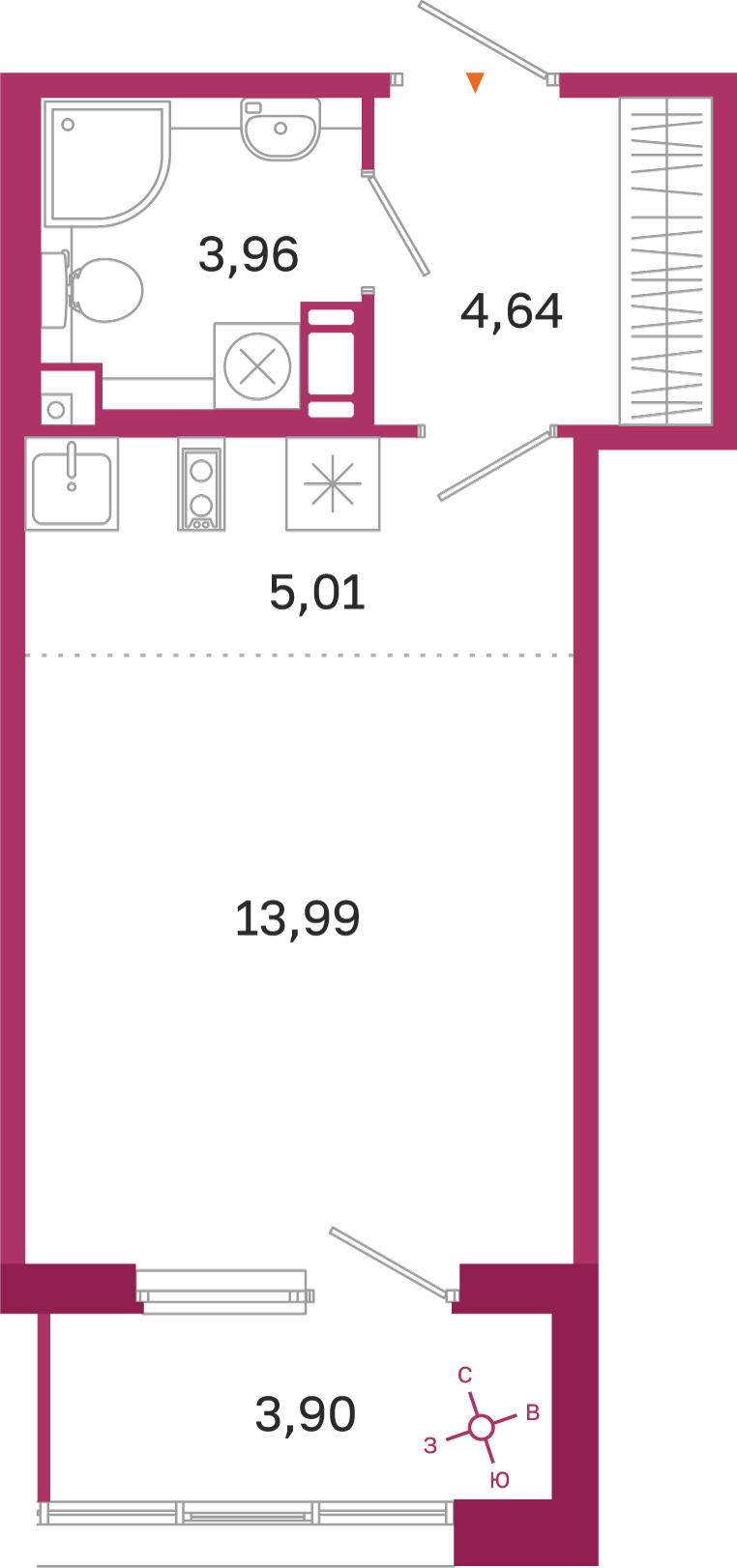 Планировка Студия 6