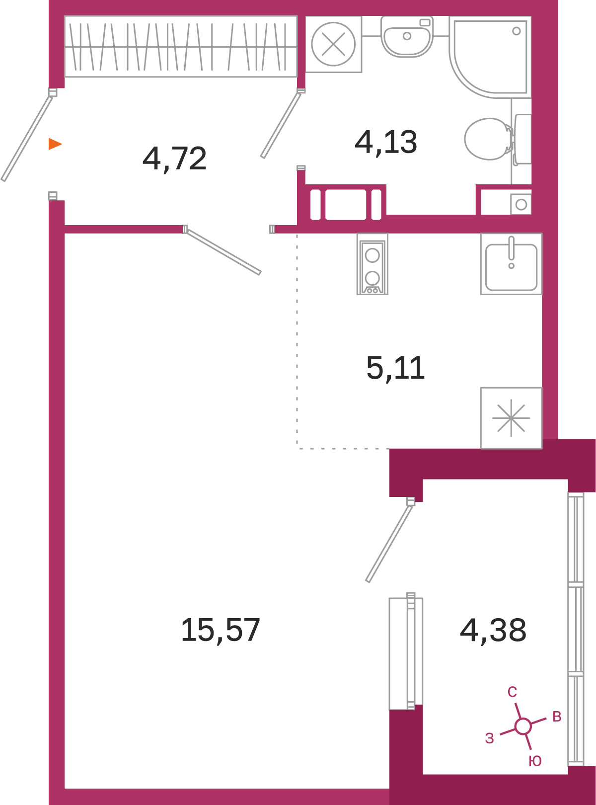 Планировка Студия 6