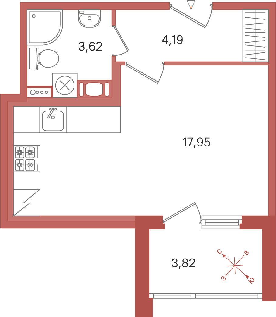 Планировка Студия 4