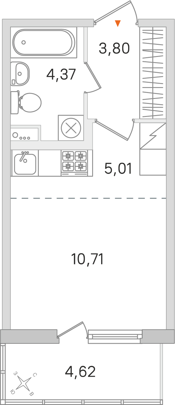 Планировка Студия 6