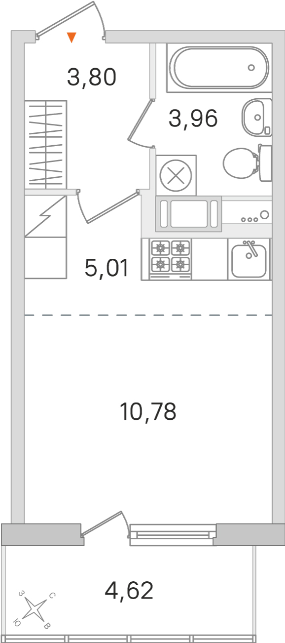 Планировка Студия 6