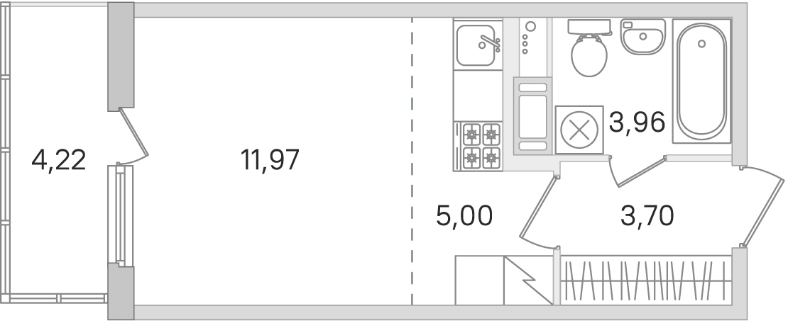 Планировка Студия 6