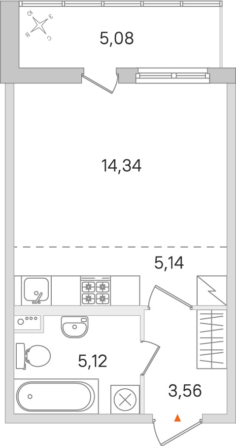 Планировка Студия 6