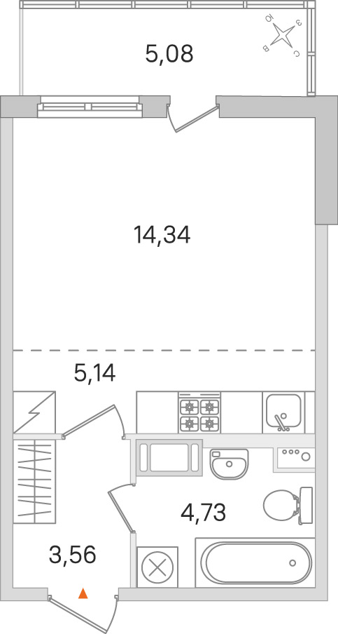 Планировка Студия 6