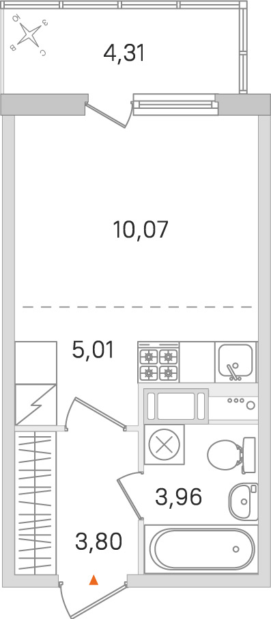 Планировка Студия 6